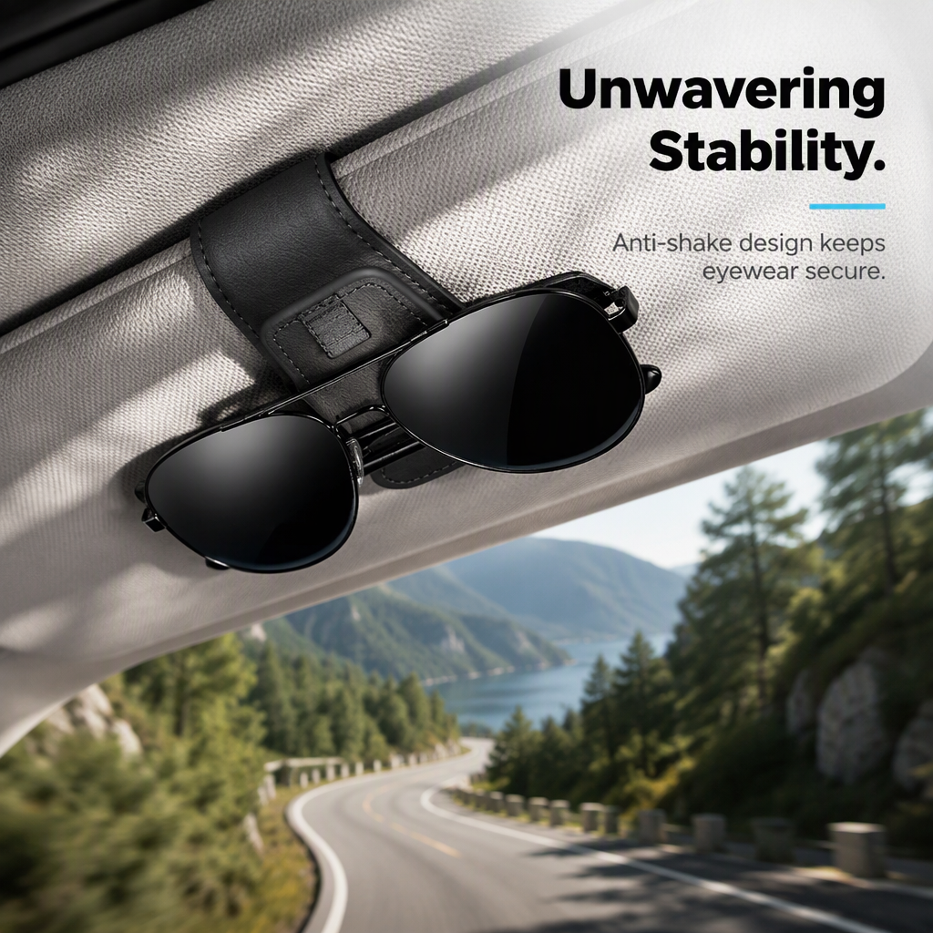 🕶️Car Sunglasses Holder Double Clip Eyeglasses Mount and Ticket Card Clip