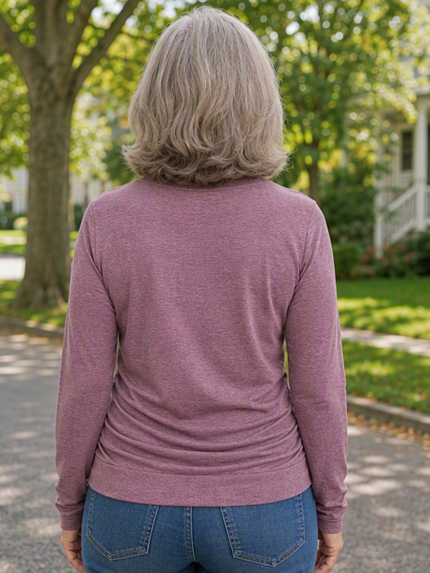 Women's Casual Crewneck Ruched HemTop