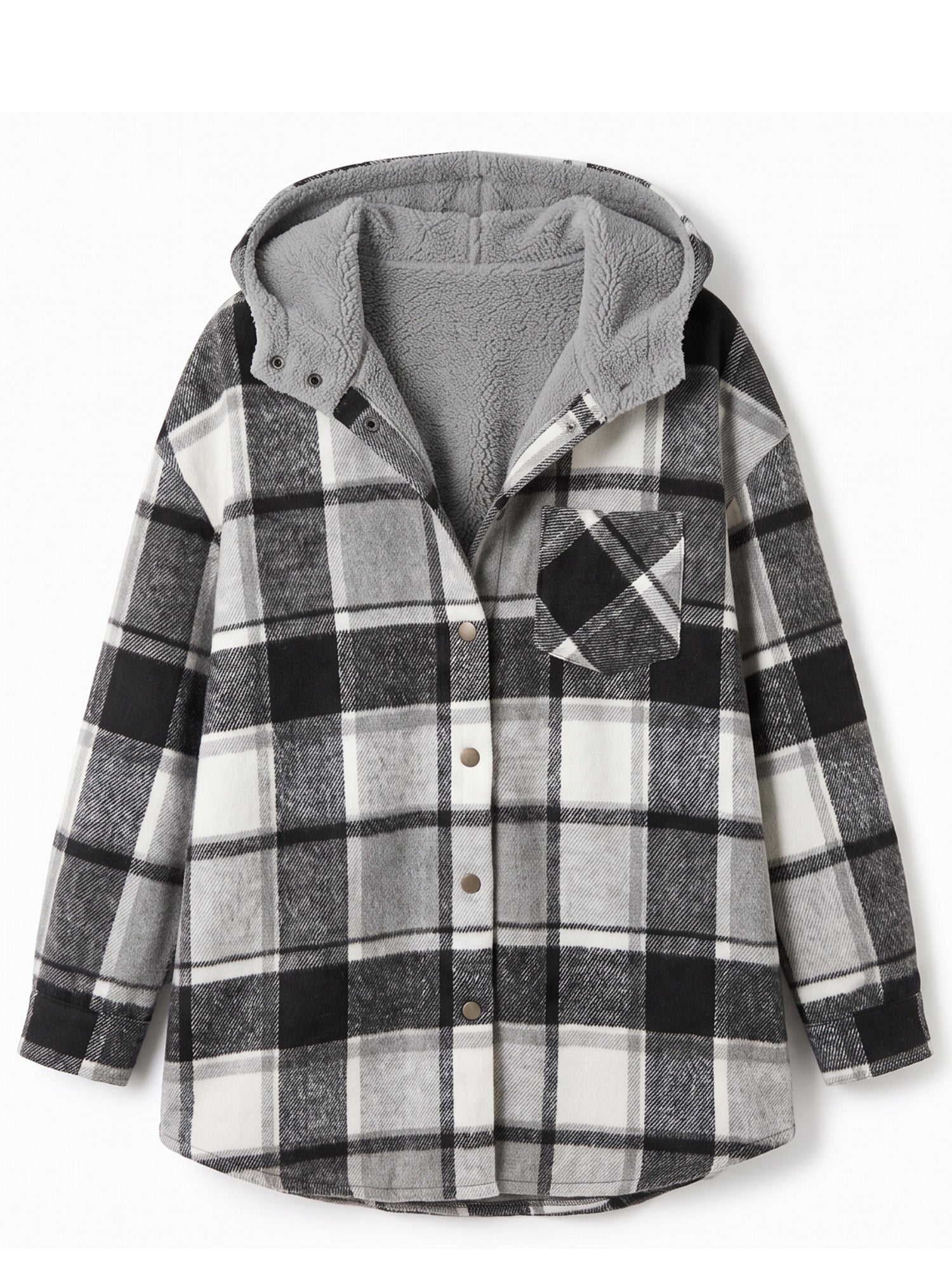 🎉 Last Day Promotion-55% OFF 🧸 Women’s Classic Cozy Plaid Hooded Jacket