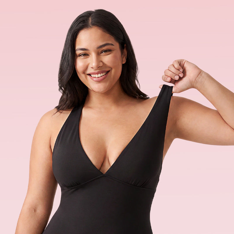 High-Stretch V-Neck Jumpsuit