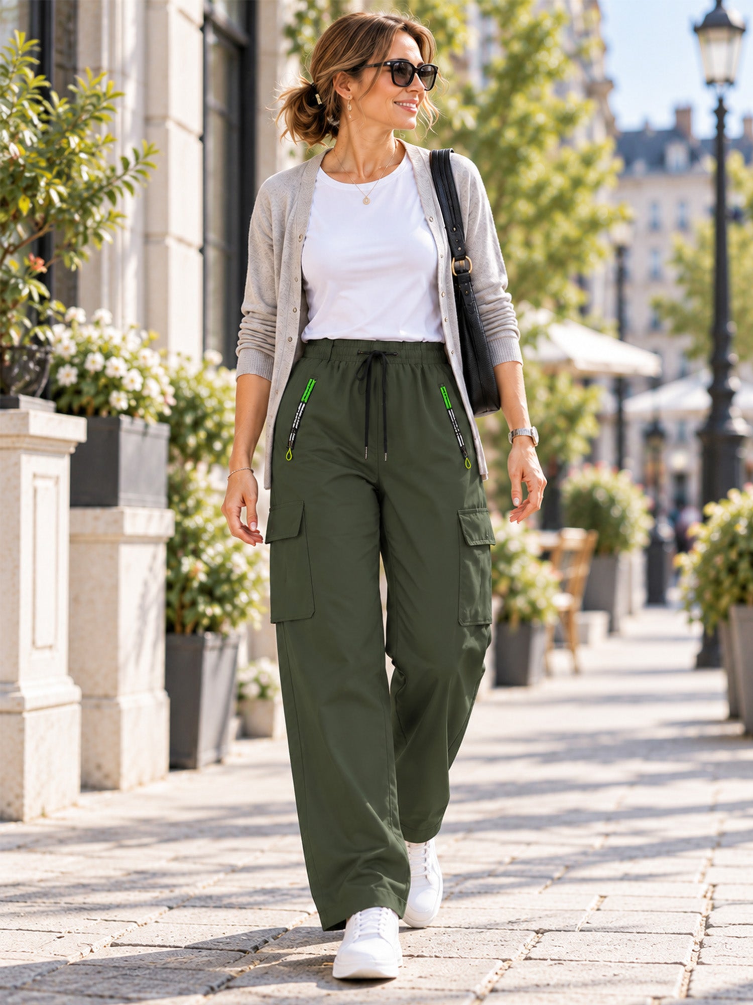 Women's Vintage Cargo Pants with Pockets