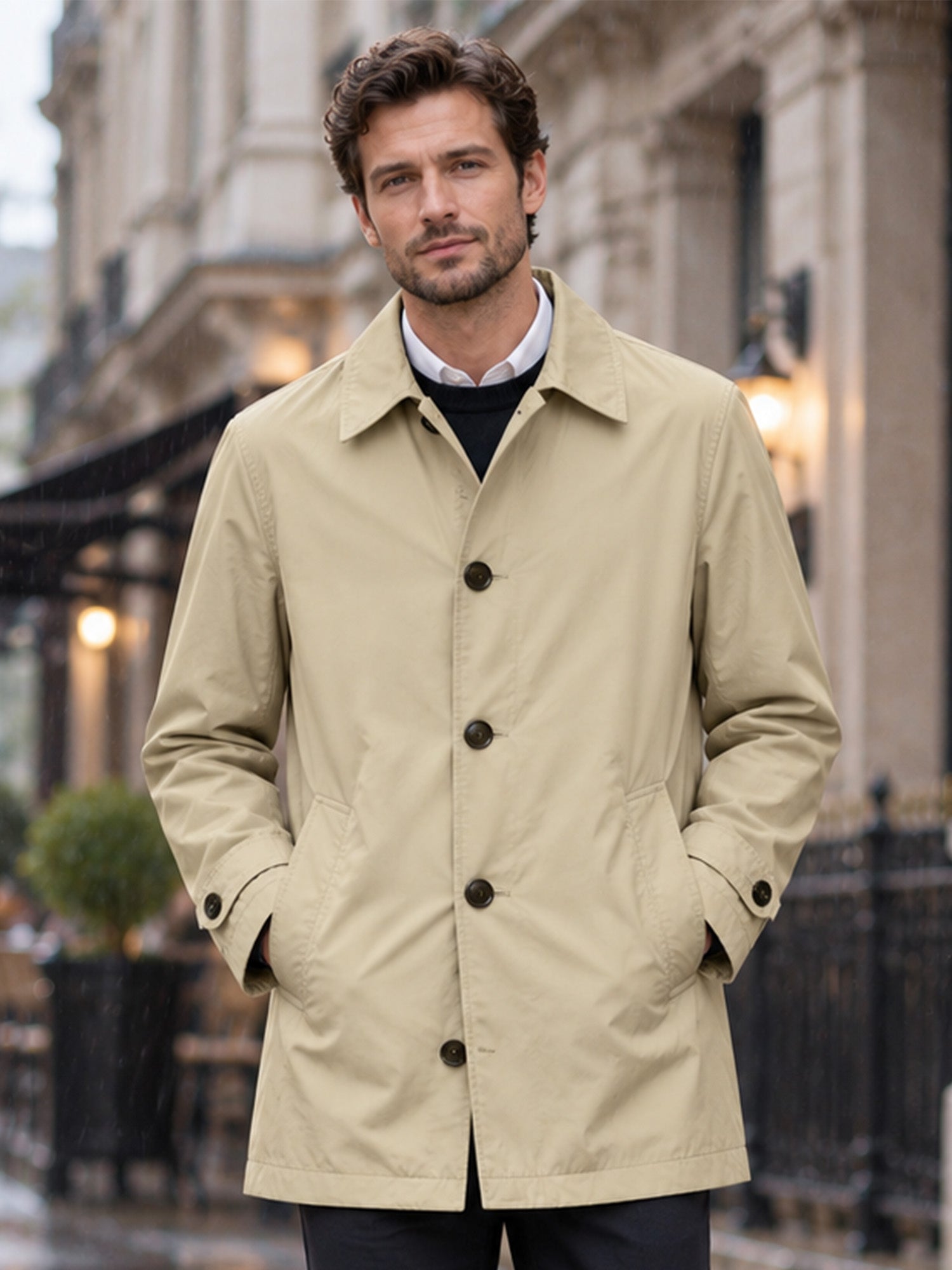 ✨Men's Waterproof Mid-Length Trench Coat✨𝘉𝘶𝘺 𝘢𝘯𝘺 2 𝘢𝘯𝘥 𝘨𝘦𝘵 𝘢𝘯 𝘦𝘹𝘵𝘳𝘢 8% 𝘥𝘪𝘴𝘤𝘰𝘶𝘯𝘵【FREE SHIPPING】