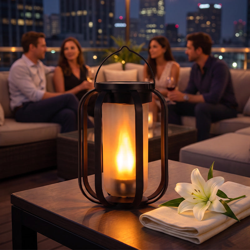 Solar Powered Flickering Flame Lantern 