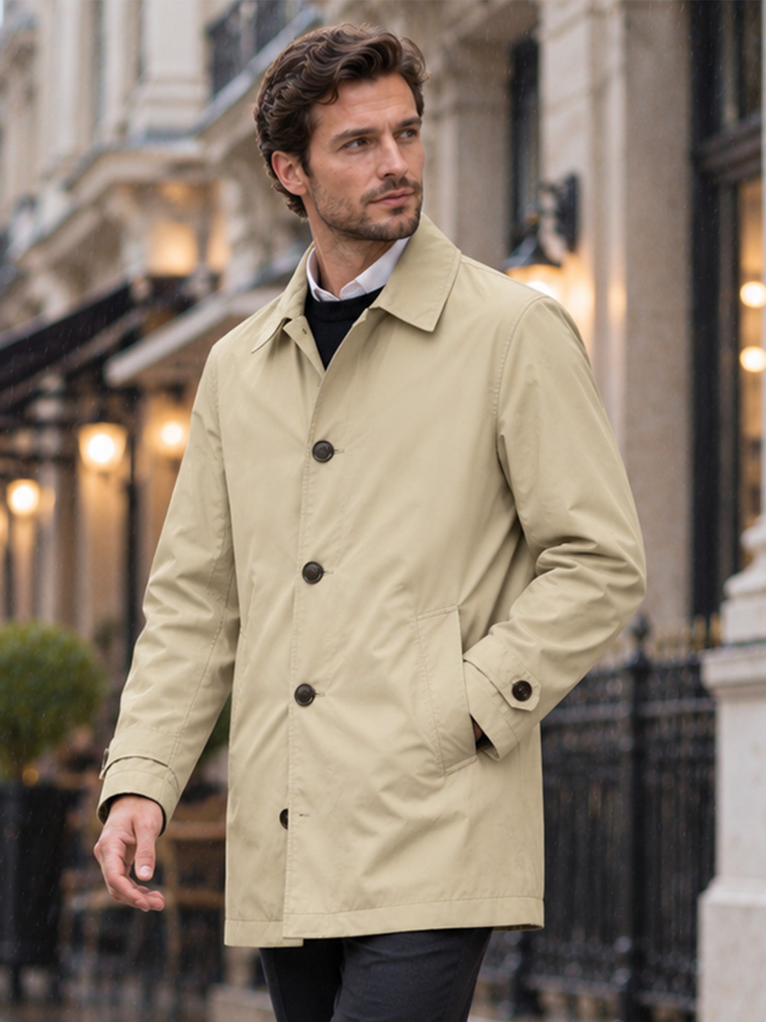 ✨Men's Waterproof Mid-Length Trench Coat✨𝘉𝘶𝘺 𝘢𝘯𝘺 2 𝘢𝘯𝘥 𝘨𝘦𝘵 𝘢𝘯 𝘦𝘹𝘵𝘳𝘢 8% 𝘥𝘪𝘴𝘤𝘰𝘶𝘯𝘵【FREE SHIPPING】