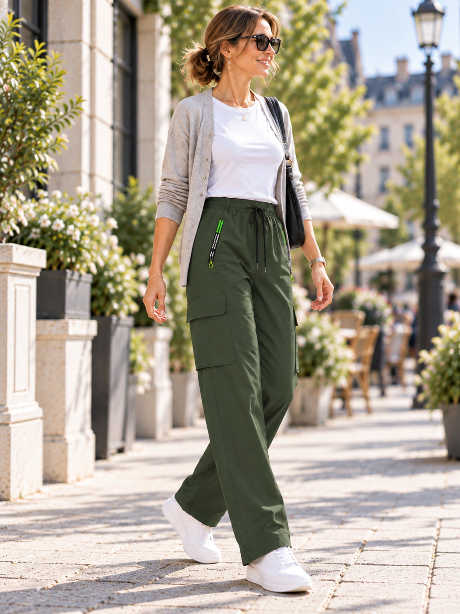 Women's Vintage Cargo Pants with Pockets