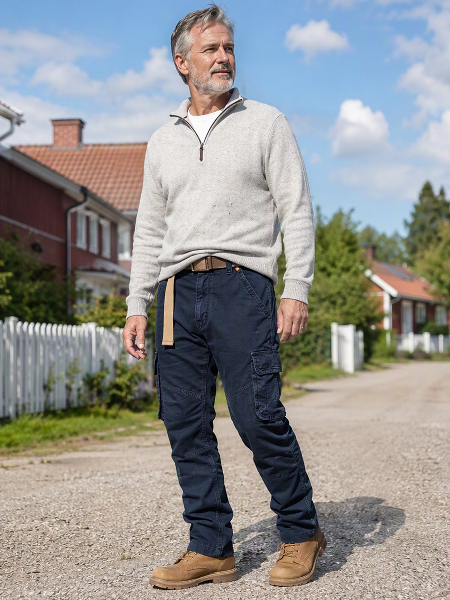 Bästsäljare🔥 👖 Taktiska cargoarbetsbyxor för män – slitstarka med fickor
