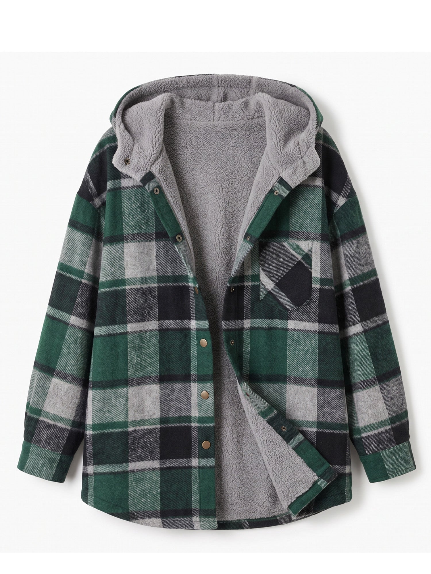 🎉 Last Day Promotion-55% OFF 🧸 Women’s Classic Cozy Plaid Hooded Jacket