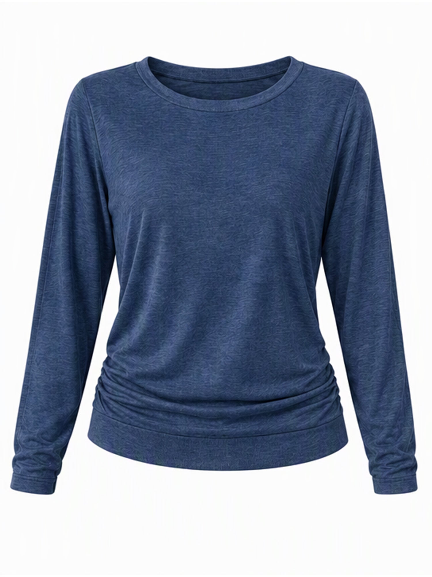 Women's Casual Crewneck Ruched HemTop