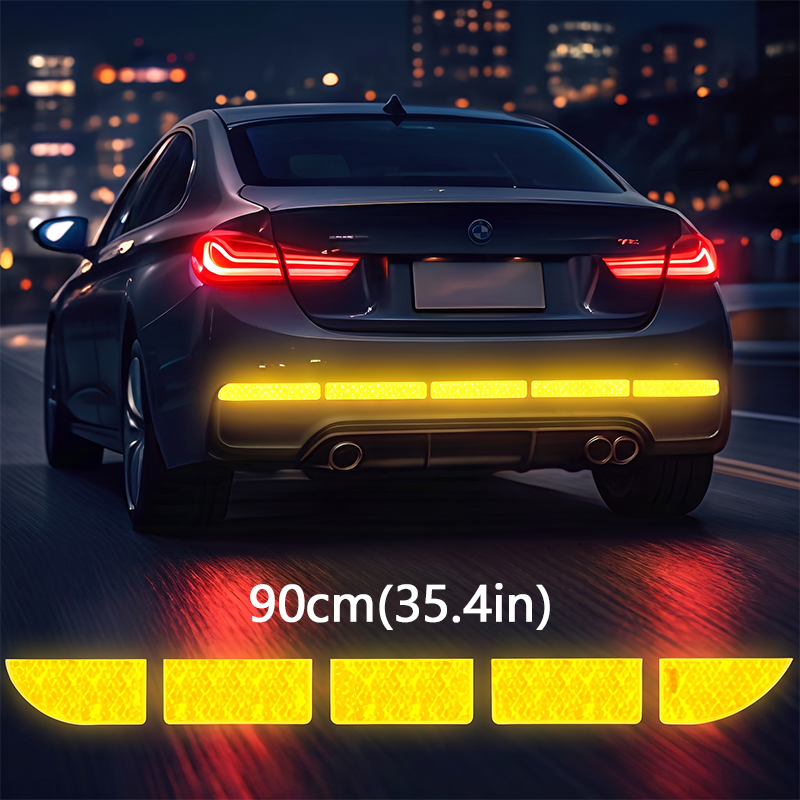 Be Seen Instantly! No-Dark Reflective Bumper Strips