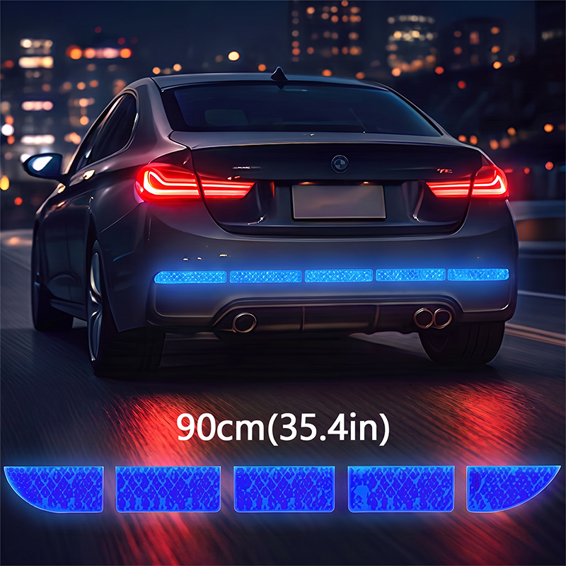 Be Seen Instantly! No-Dark Reflective Bumper Strips