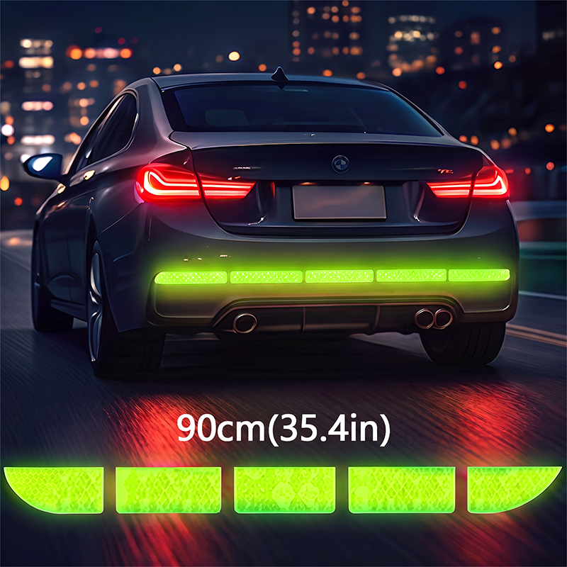 Be Seen Instantly! No-Dark Reflective Bumper Strips