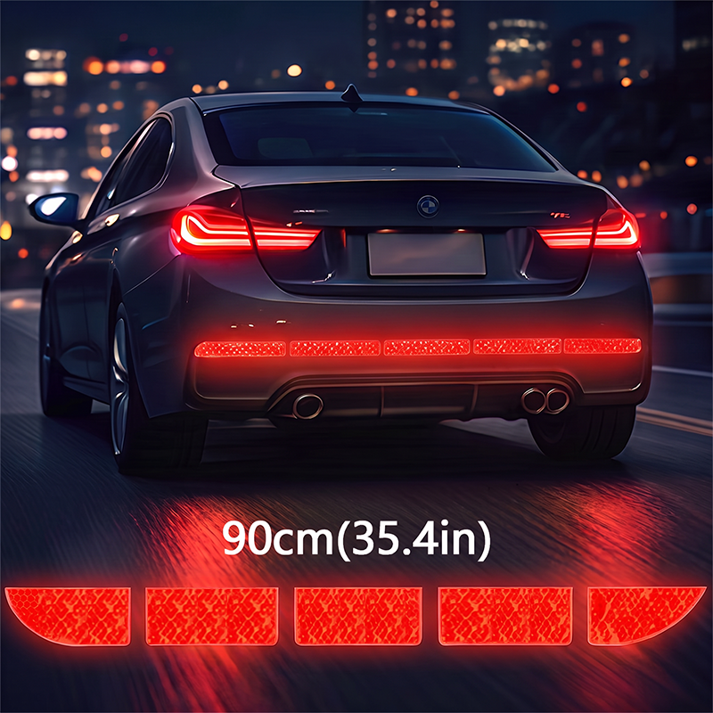 Be Seen Instantly! No-Dark Reflective Bumper Strips