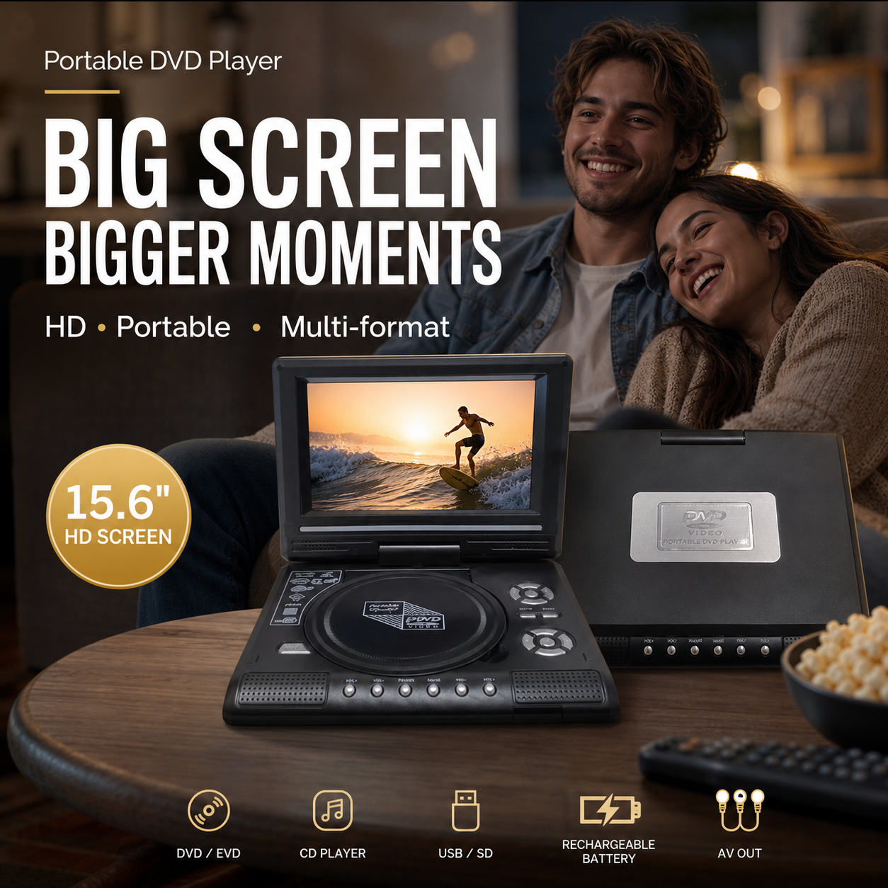 📺 7.8" HD Portable DVD/EVD Player 🔥 50% OFF