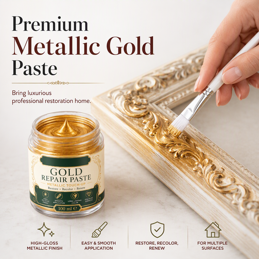 Restore Golden Shine Instantly! Metallic Gold Refinishing Repair Paste