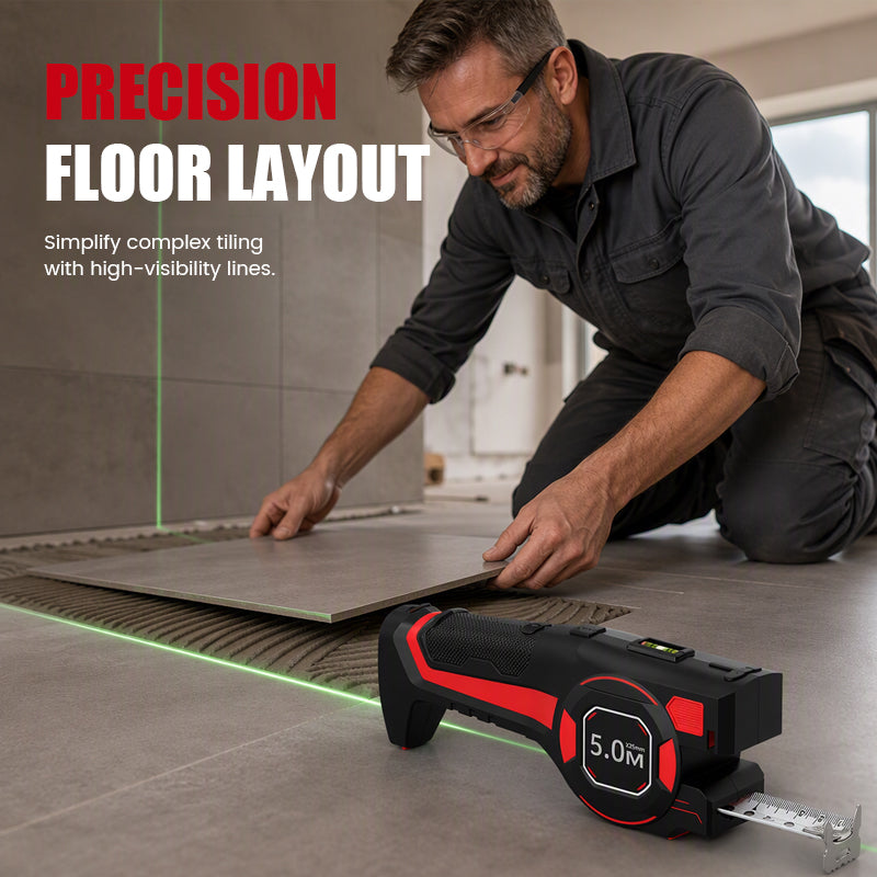 2-in-1 Tape Measure with Laser Guide