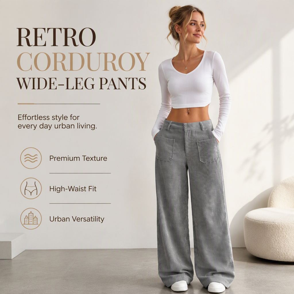 Women’s Casual Relaxed Fit Wide-Leg Pants