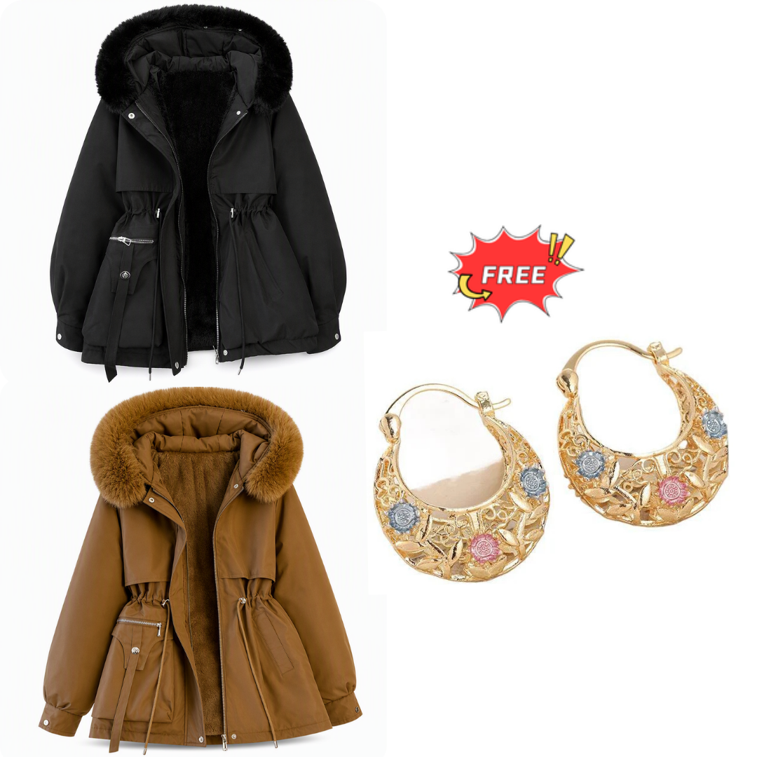 Women's Winter Faux Fur Padded Parka