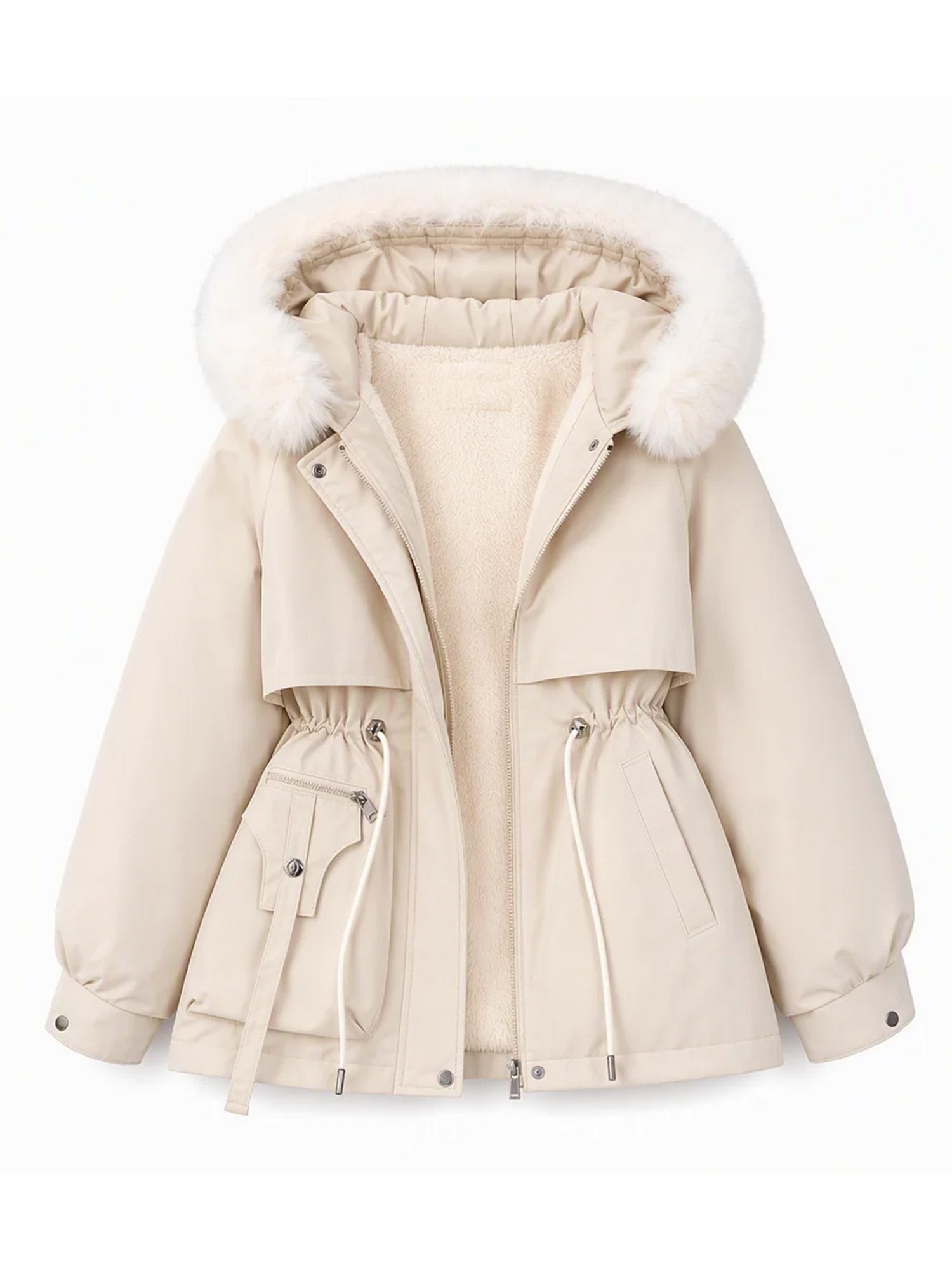 Women's Winter Faux Fur Padded Parka