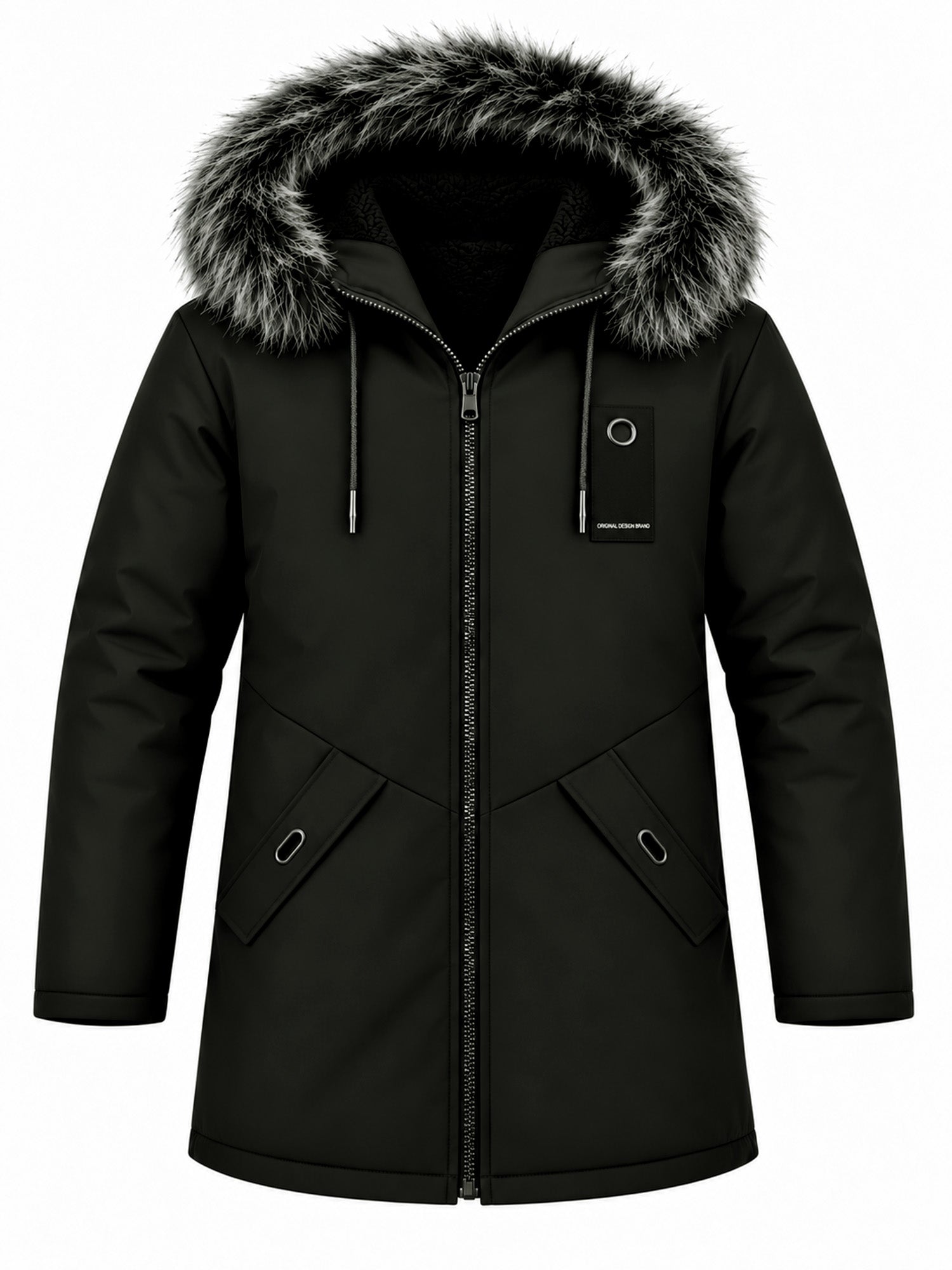 ✨ Men's Windproof Hooded Thermal Mid-Length Parka Jacket