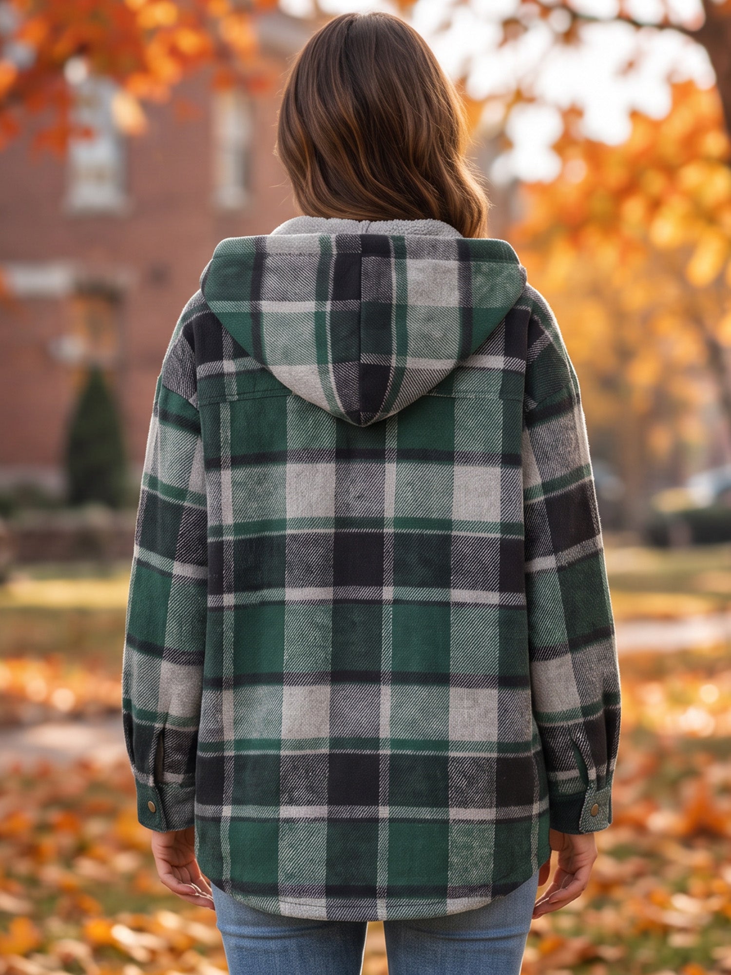 🎉 Last Day Promotion-55% OFF 🧸 Women’s Classic Cozy Plaid Hooded Jacket