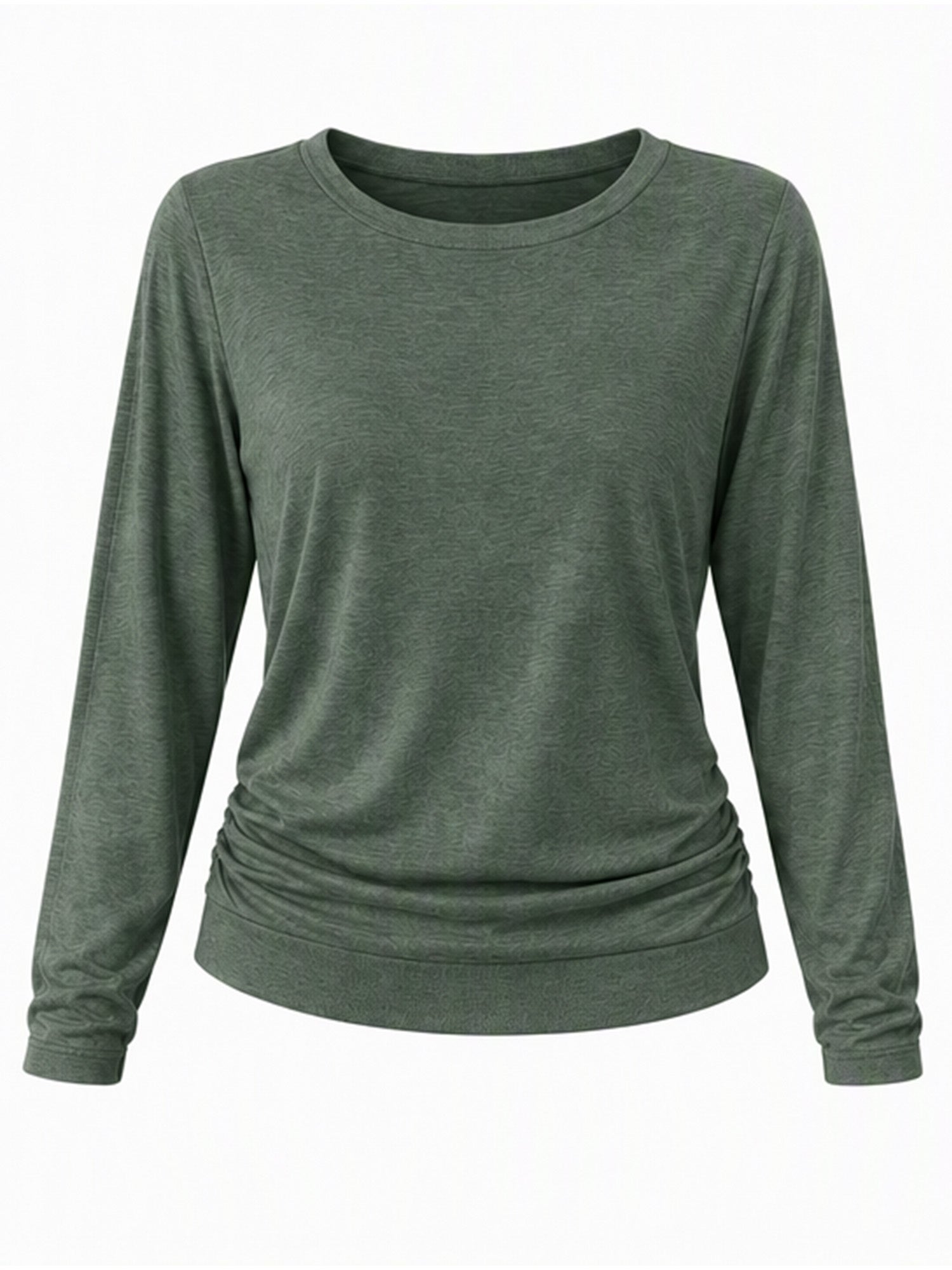 Women's Casual Crewneck Ruched HemTop