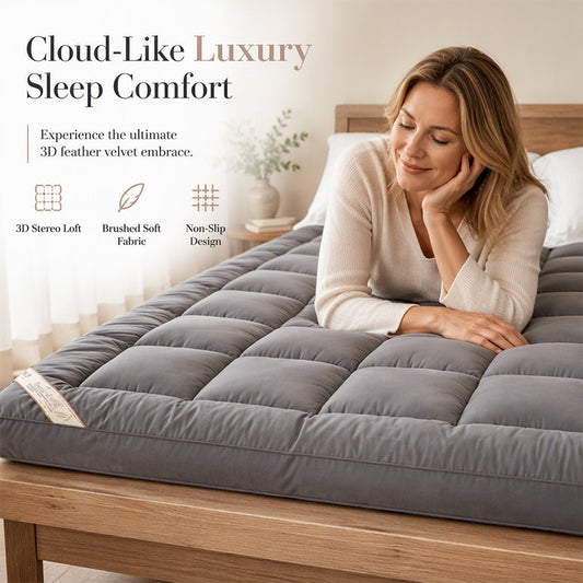 Soft Quilted Mattress Topper 🛏️ A Cloud-Like Layer of Comfort – Drift Off in Softness, Wake Up Refreshed ✨