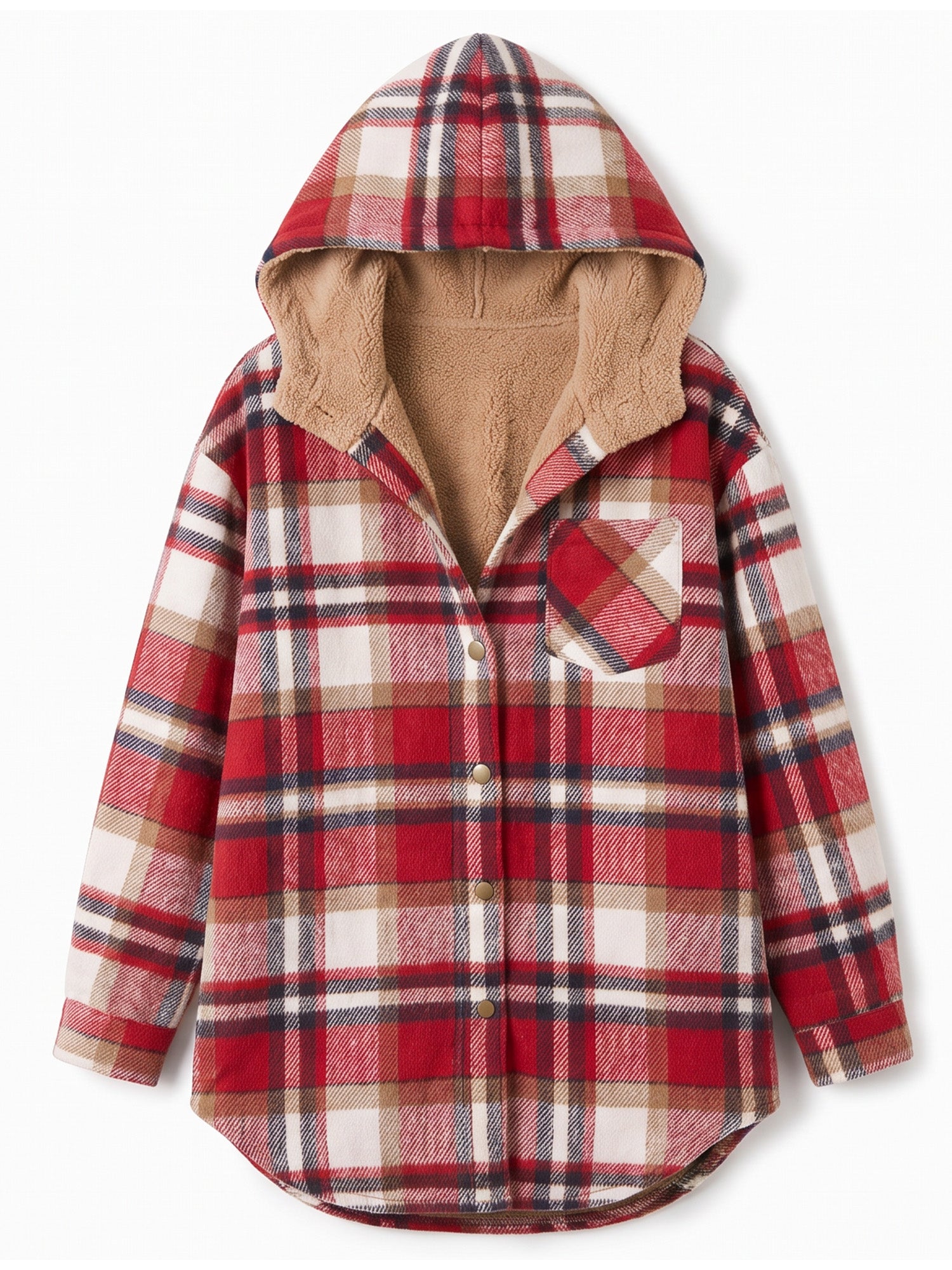 🎉 Last Day Promotion-55% OFF 🧸 Women’s Classic Cozy Plaid Hooded Jacket