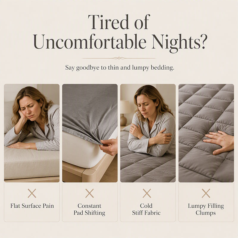 Soft Quilted Mattress Topper 🛏️ A Cloud-Like Layer of Comfort – Drift Off in Softness, Wake Up Refreshed ✨