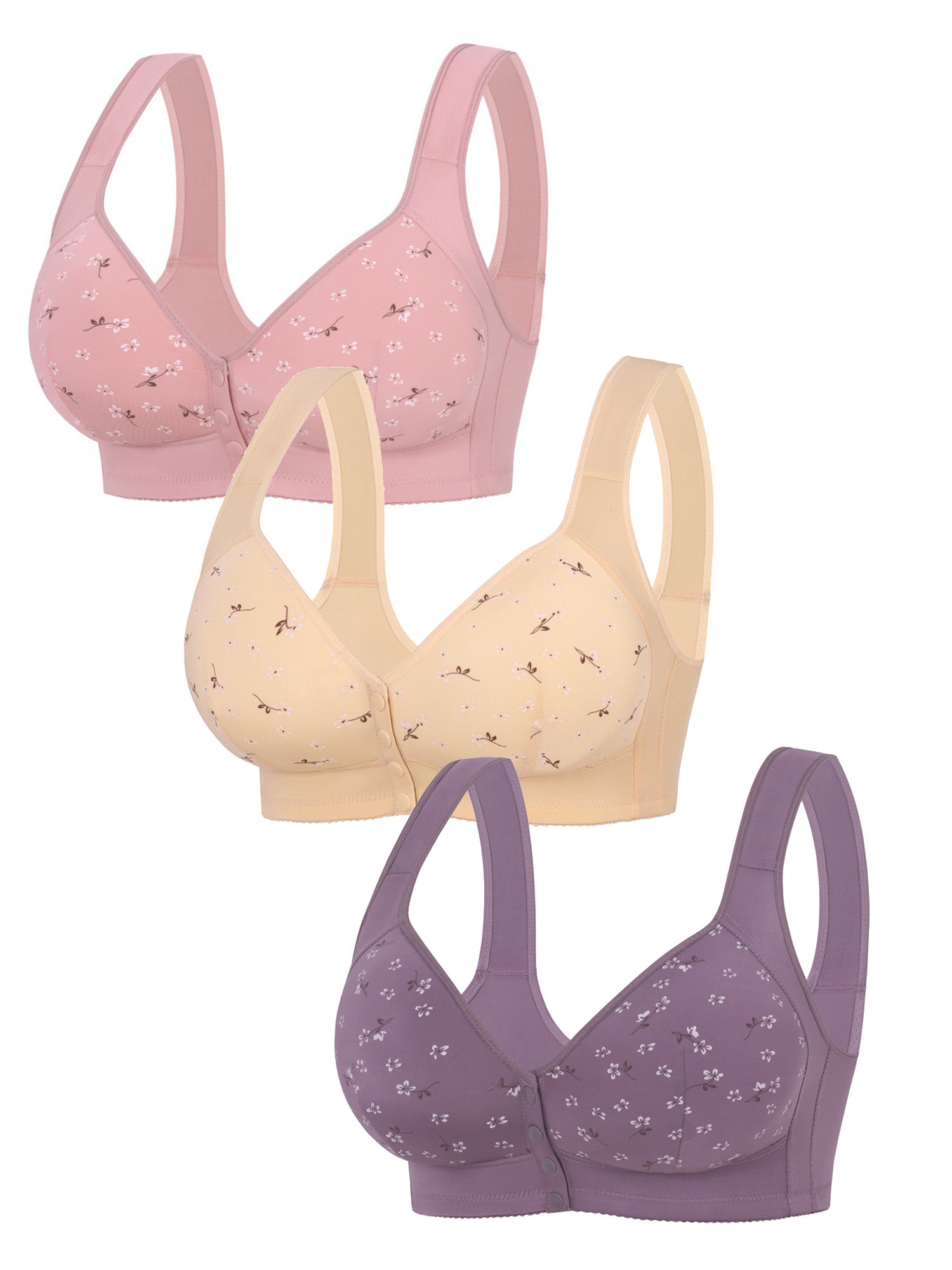 👙 50% OFF NOW ! ✨ Front Button Bra – Clip in the Front, Comfort All Day. 🎀