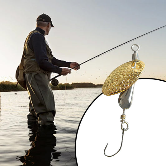 Glittering Rotating Sequins Fishing Lure with Hook