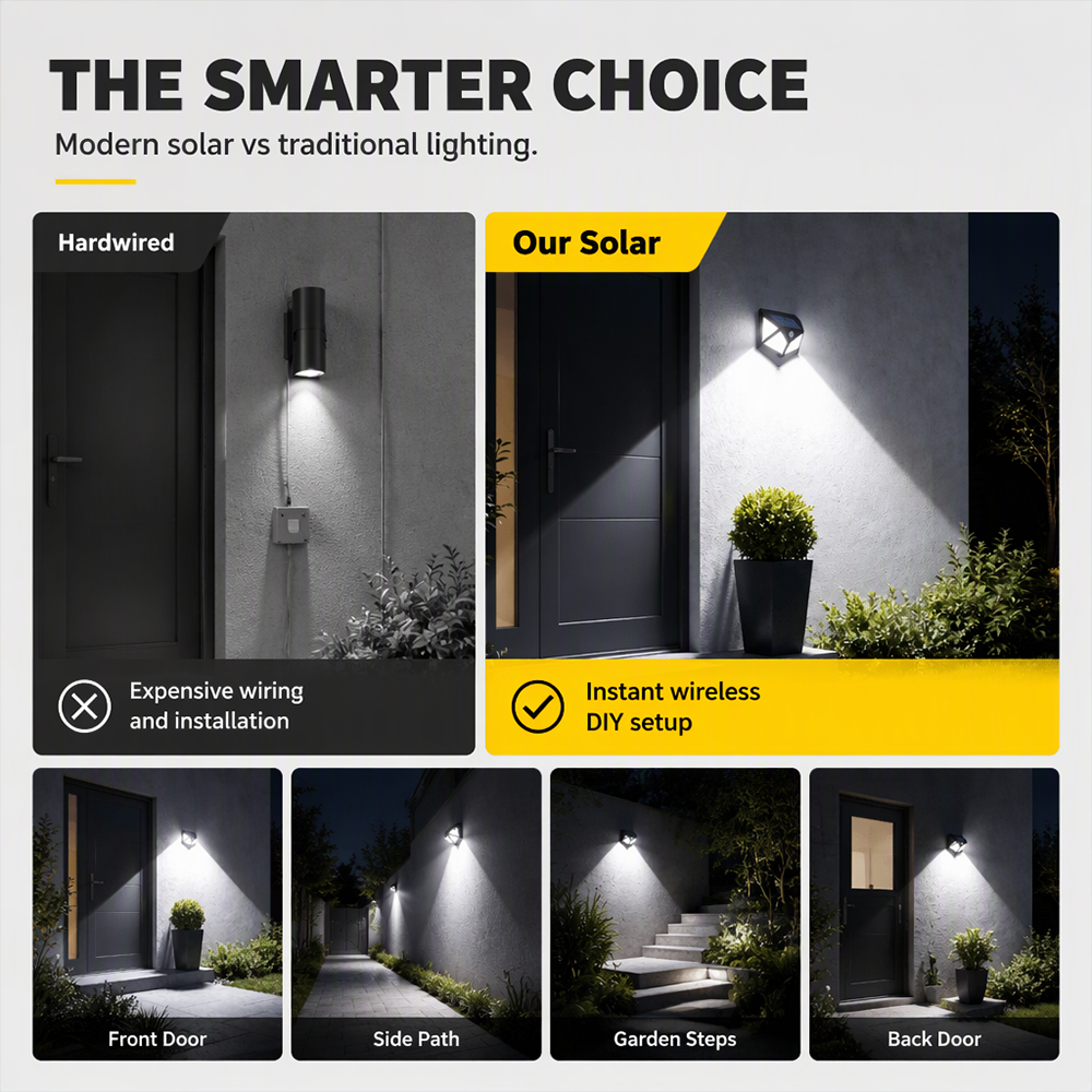 🌞LIMITED-TIME 50% OFF! ⏰ Motion Sensor Solar Lights – Bright Outdoor Lighting, Light Up Paths, Gardens & Driveways Automatically ✨