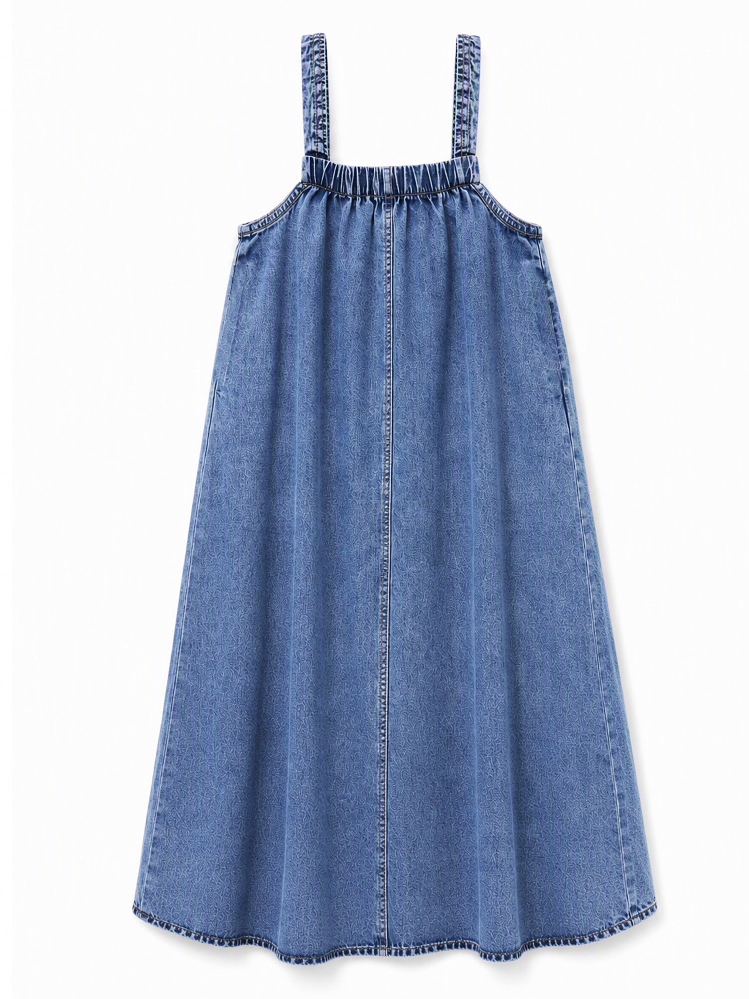 👗 Relaxed Denim, Freedom to Move | Women's Oversized Suspender Maxi Dress