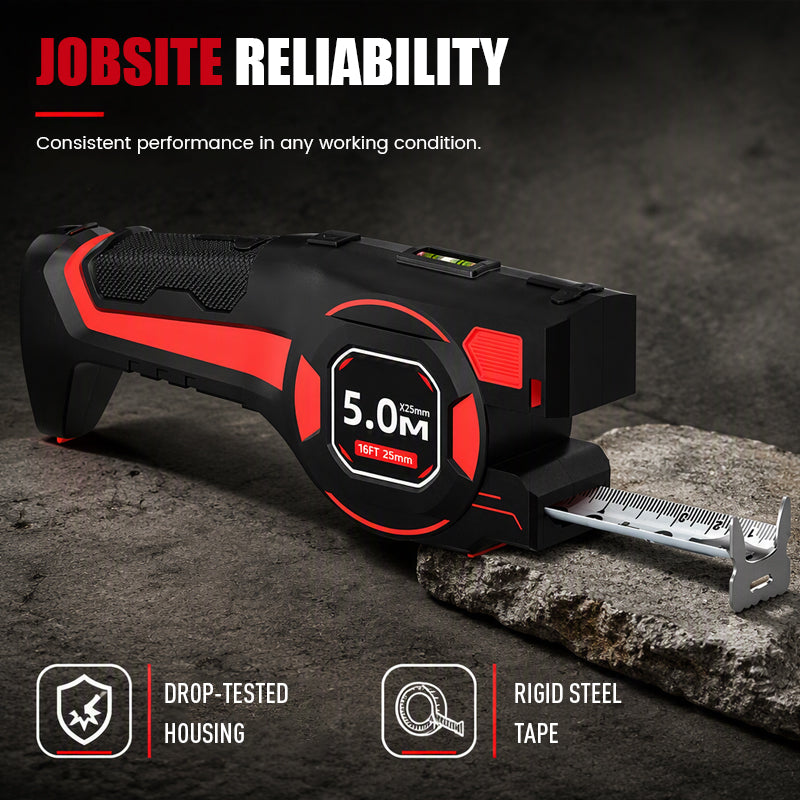 2-in-1 Tape Measure with Laser Guide