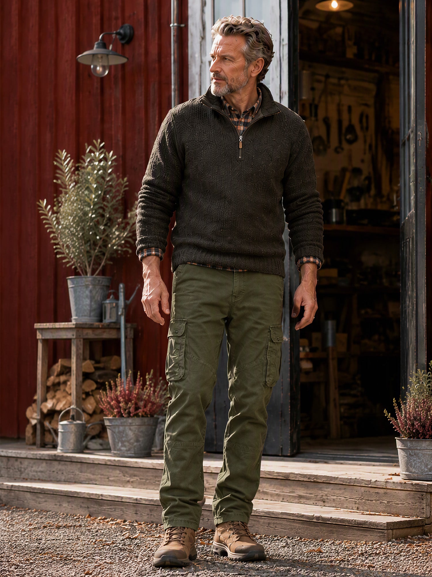 Bästsäljare🔥 👖 Taktiska cargoarbetsbyxor för män – slitstarka med fickor