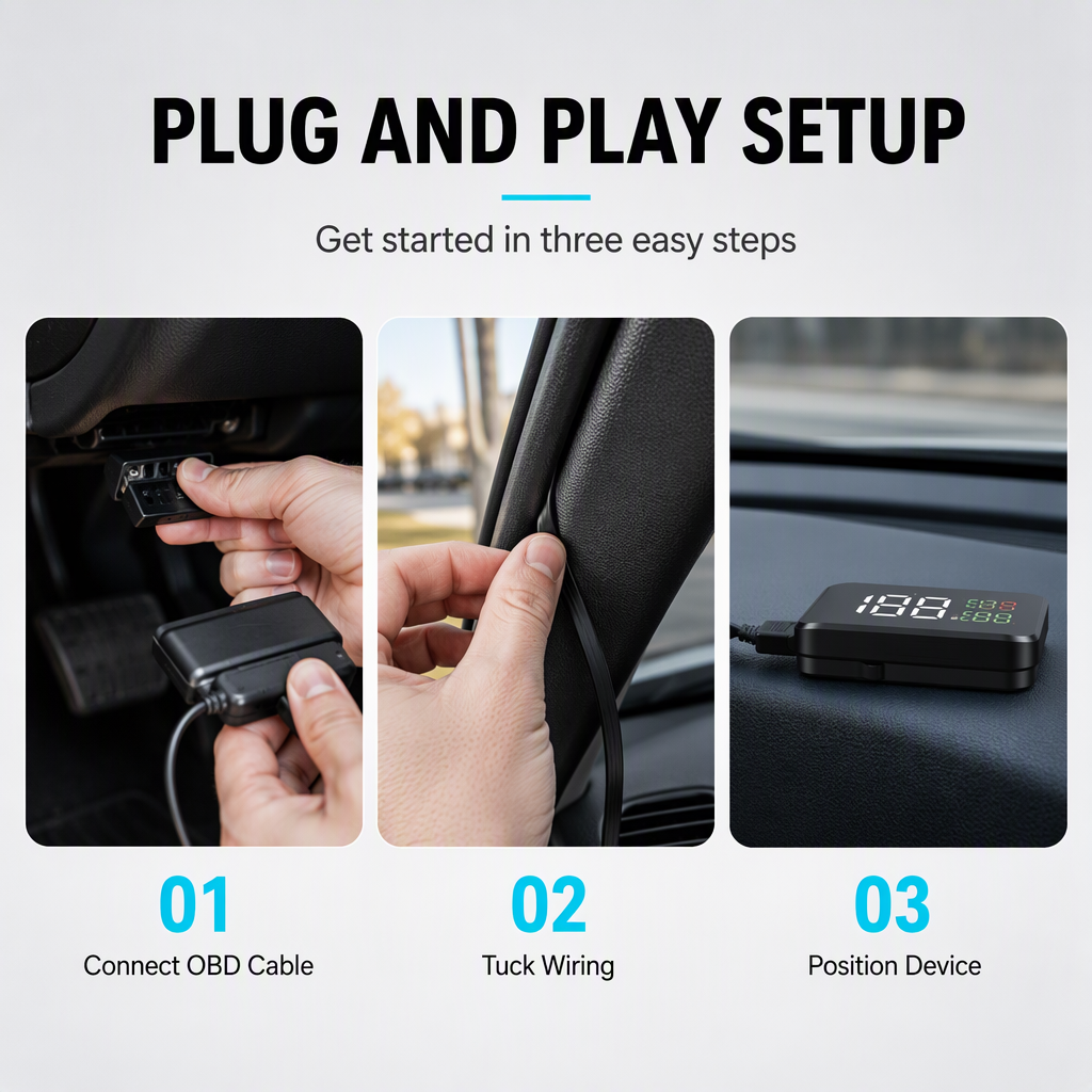 Head-Up Display (HUD) Car GPS Digital Speedometer