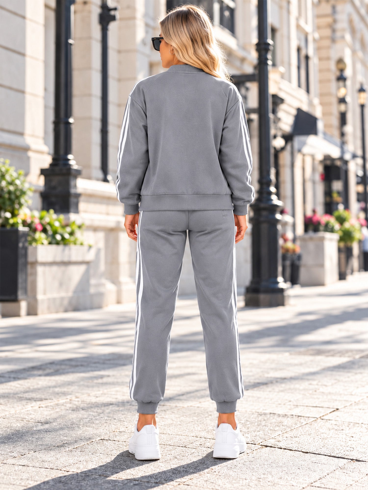 Women's Casual 3-Piece Set - Jacket, Tank Top & Pants
