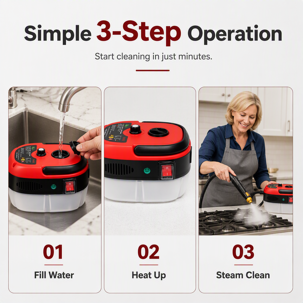 Professional High-Pressure Steam Cleaner for Home & Auto