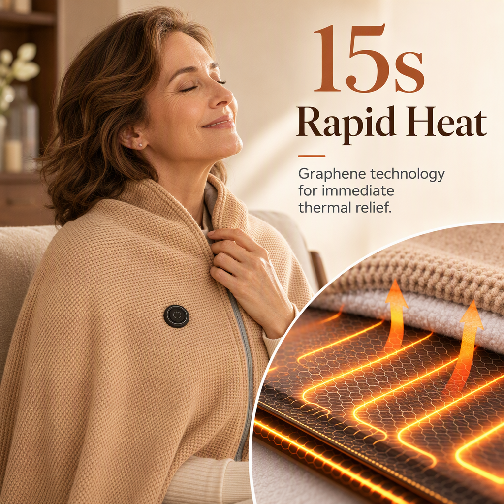 🔥 Christmas Sale — 50% OFF! ❄️ Stay Warm All Winter — Portable Electric Heated Blanket Shawl