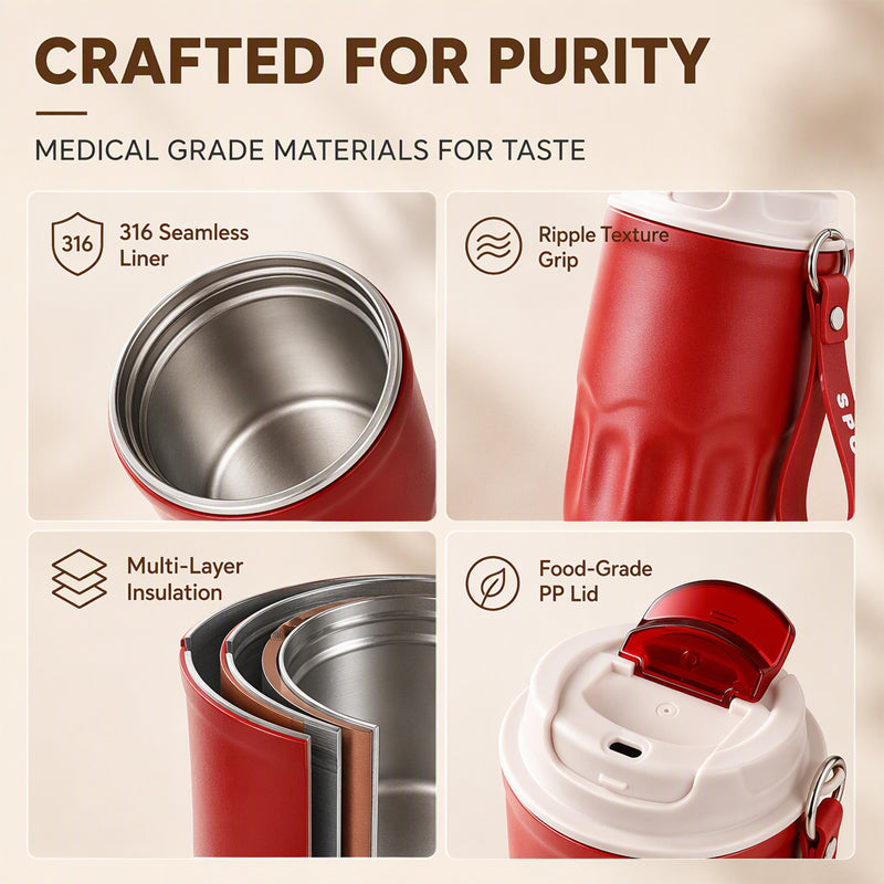Portable Smart Thermal Coffee Cup with Temperature Display