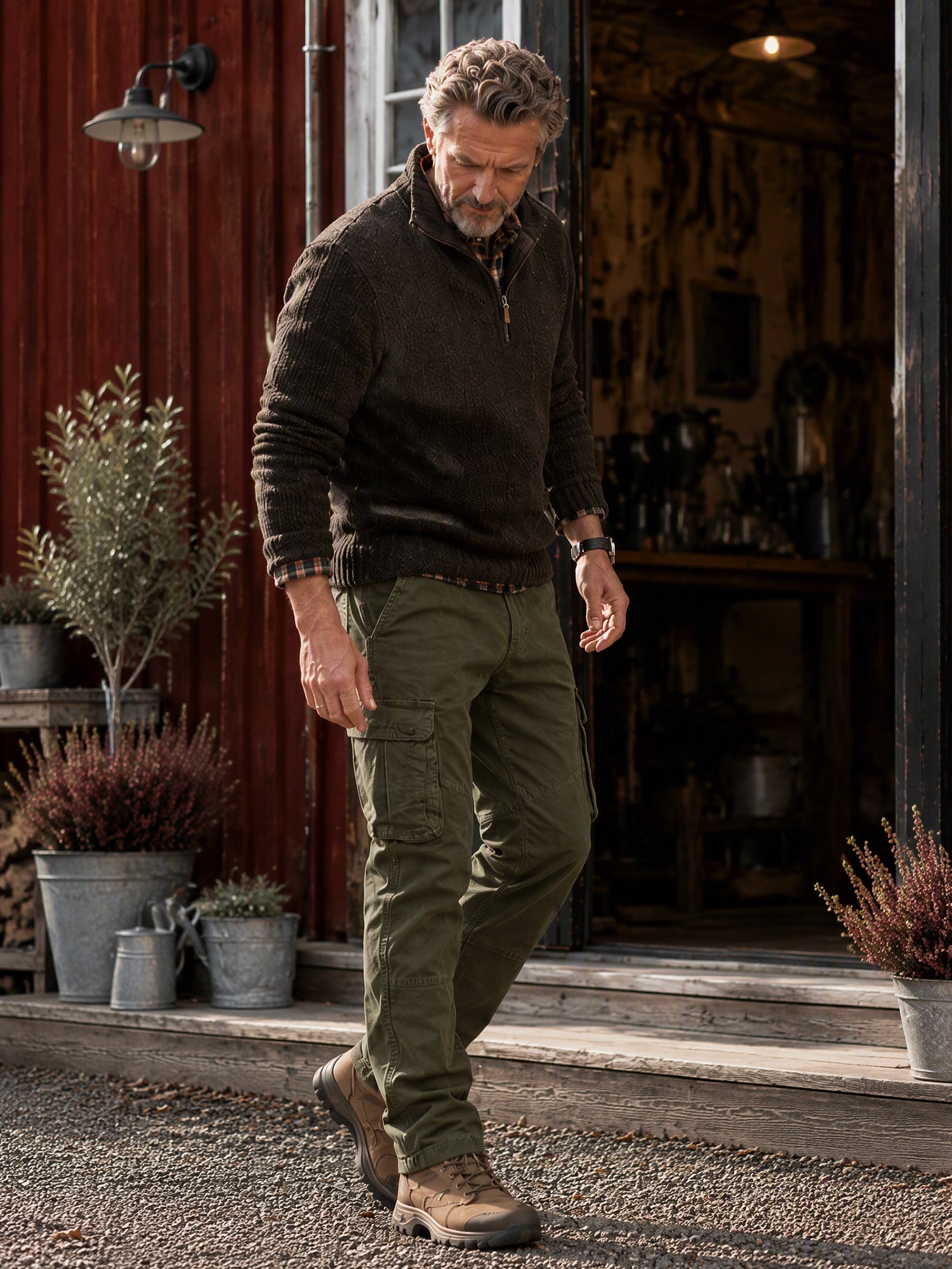 Bästsäljare🔥 👖 Taktiska cargoarbetsbyxor för män – slitstarka med fickor