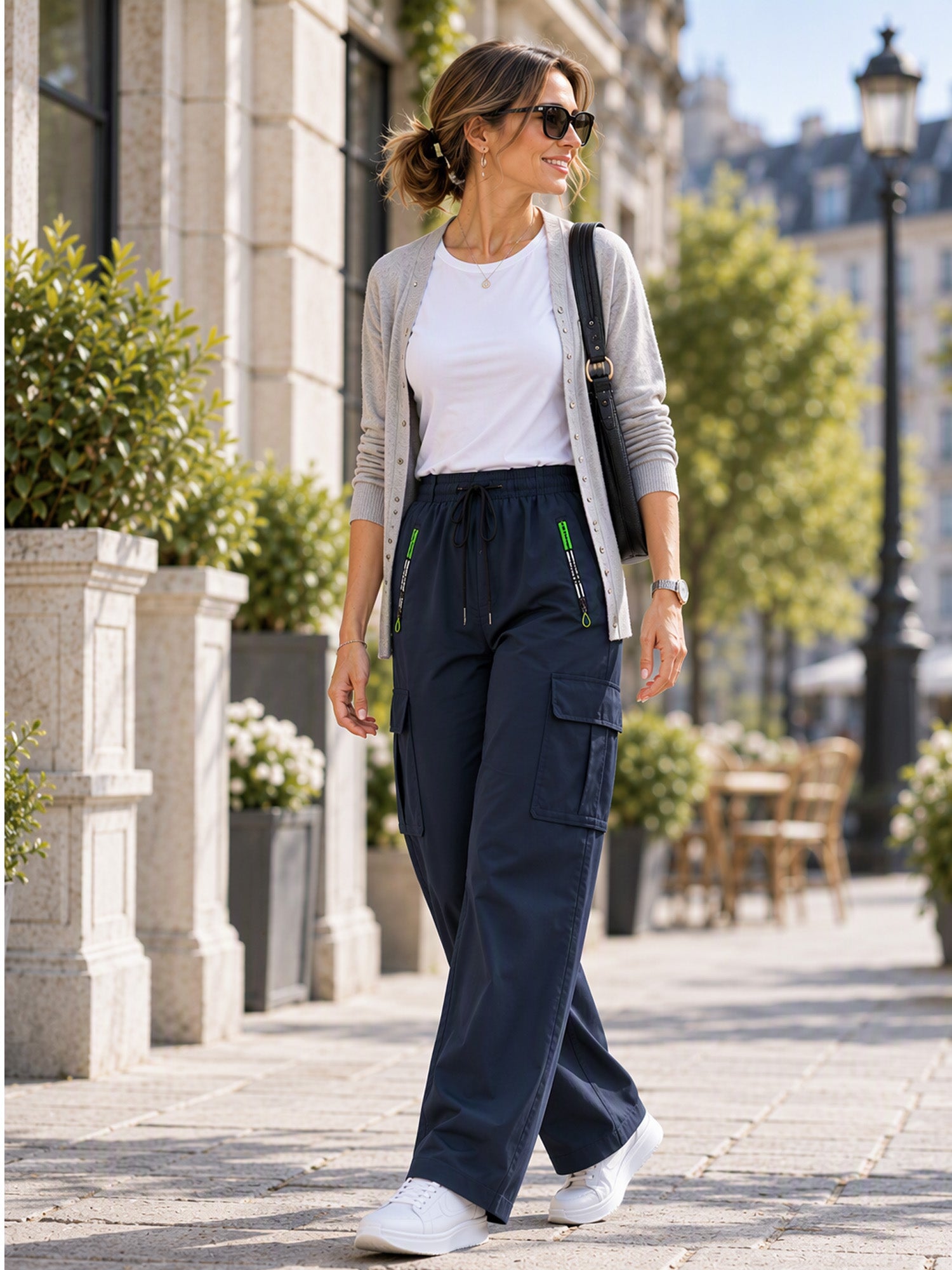 Women's Vintage Cargo Pants with Pockets
