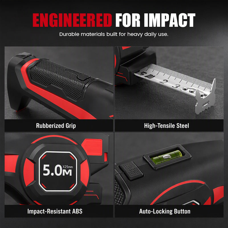 2-in-1 Tape Measure with Laser Guide
