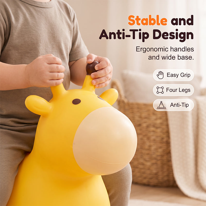 Cute Giraffe Bouncy Animal Hopper for Kids