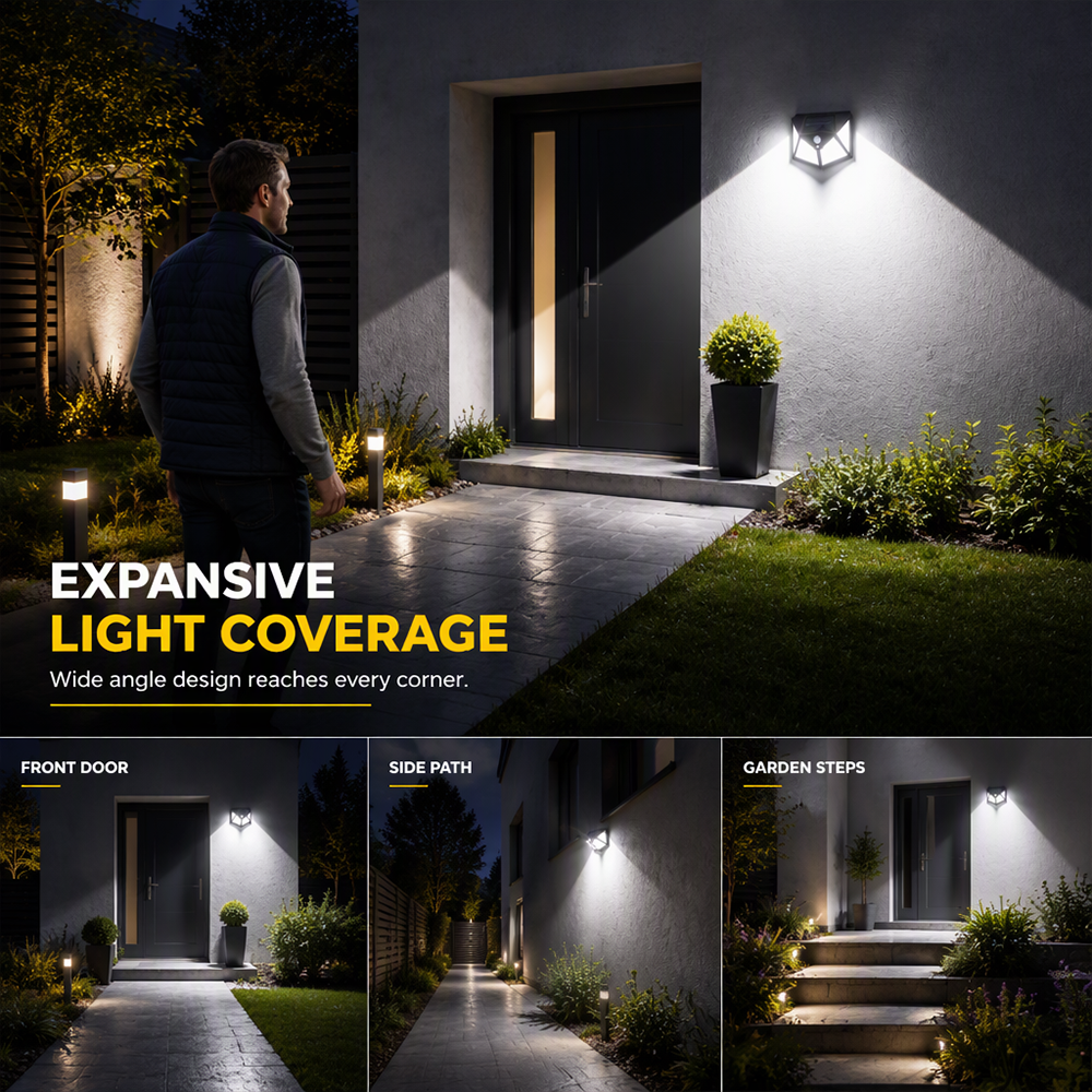 🌞LIMITED-TIME 50% OFF! ⏰ Motion Sensor Solar Lights – Bright Outdoor Lighting, Light Up Paths, Gardens & Driveways Automatically ✨