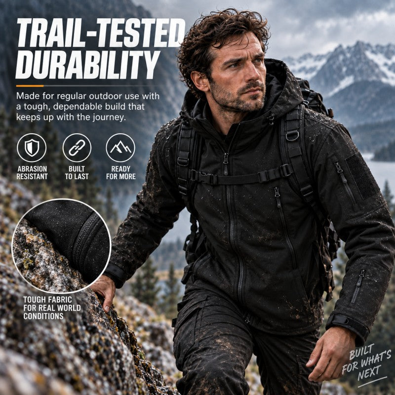 💥 Built for Wind & Rain | Men's Waterproof Insulated Outdoor Jacket