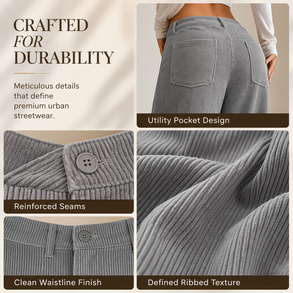 Women’s Casual Relaxed Fit Wide-Leg Pants