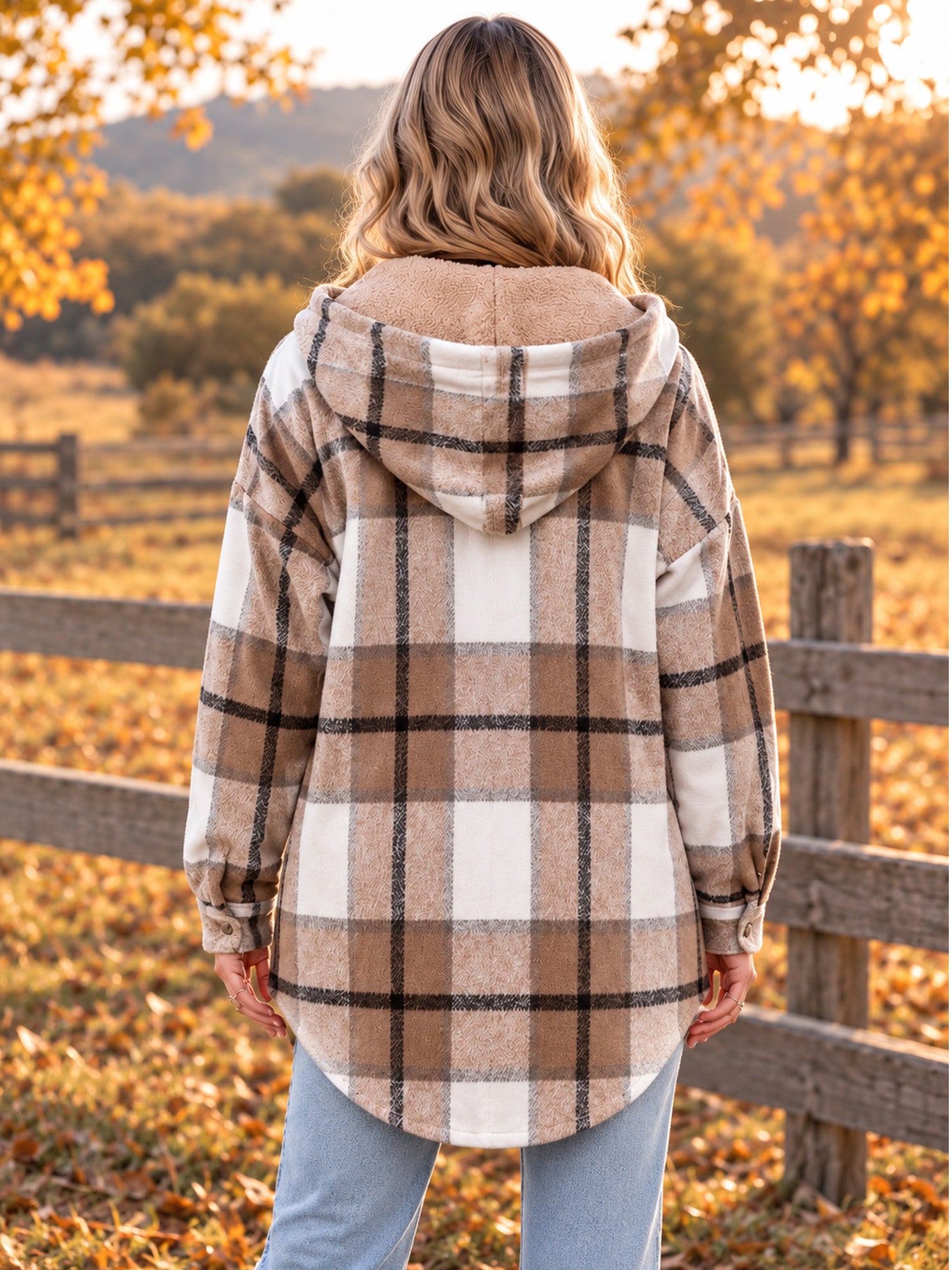 🎉 Last Day Promotion-55% OFF 🧸 Women’s Classic Cozy Plaid Hooded Jacket
