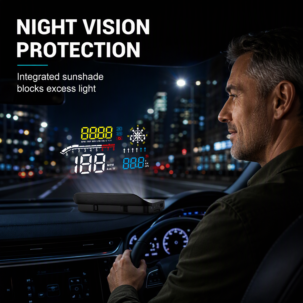 Head-Up Display (HUD) Car GPS Digital Speedometer
