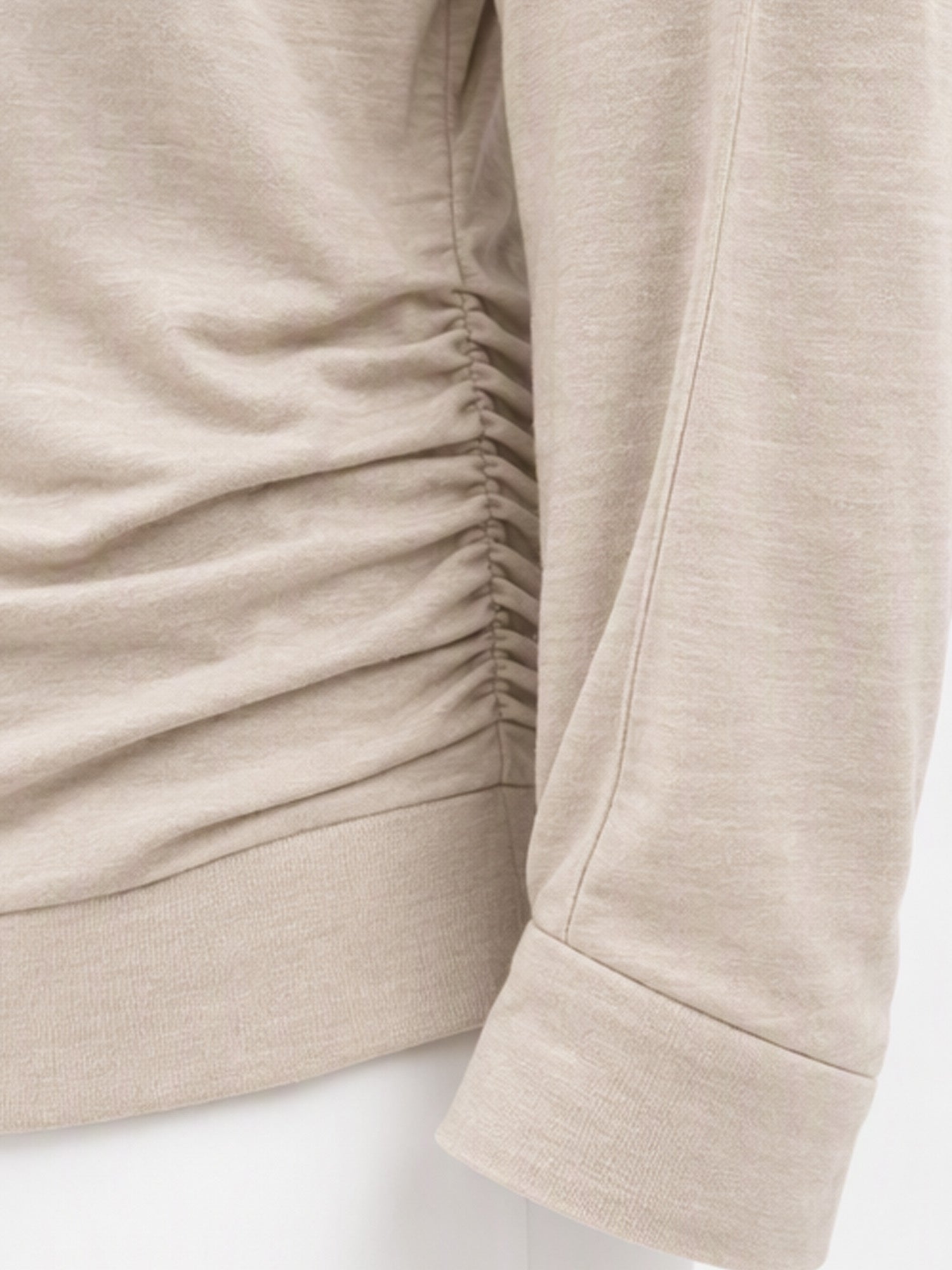 Women's Casual Crewneck Ruched HemTop