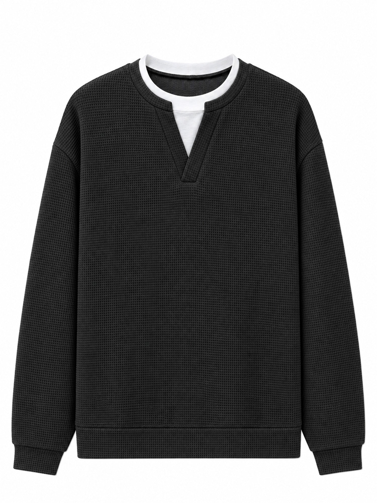 Layered Comfort Waffle Tee